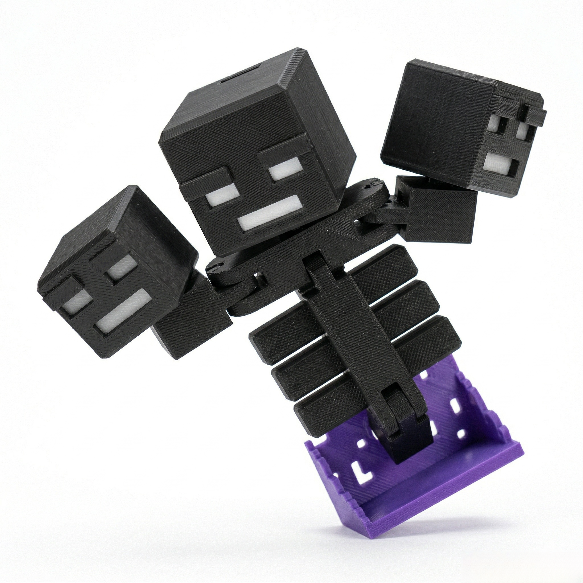 Void Monarch Boss Voxel Hero | 3D Printed Articulated Fidget Toy