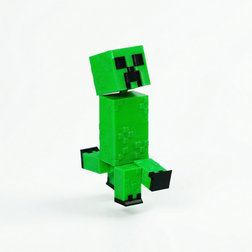 Blockworld Explorer Voxel Hero | 3D Printed Articulated Fidget Toy