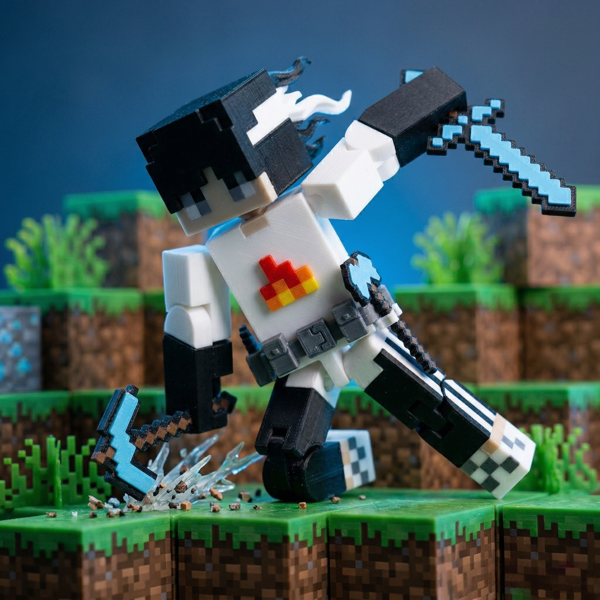Voxel Heroes Articulated Fidget Figures | Premium Gamer Desk Decor