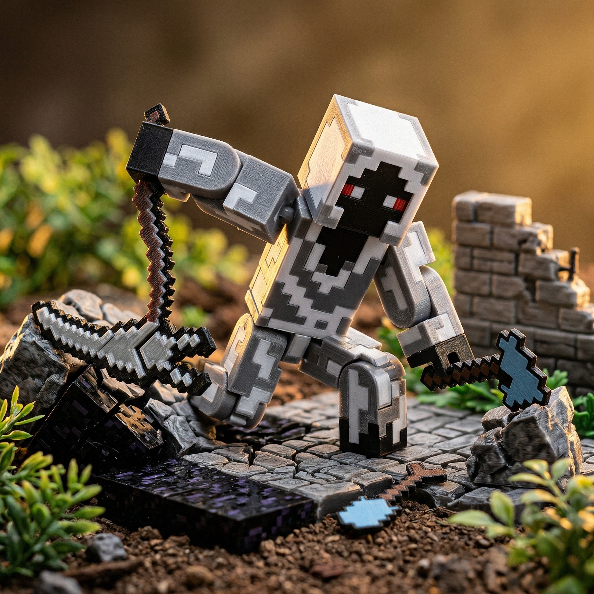 Voxel Z-Warrior Voxel Hero | 3D Printed Articulated Fidget Toy