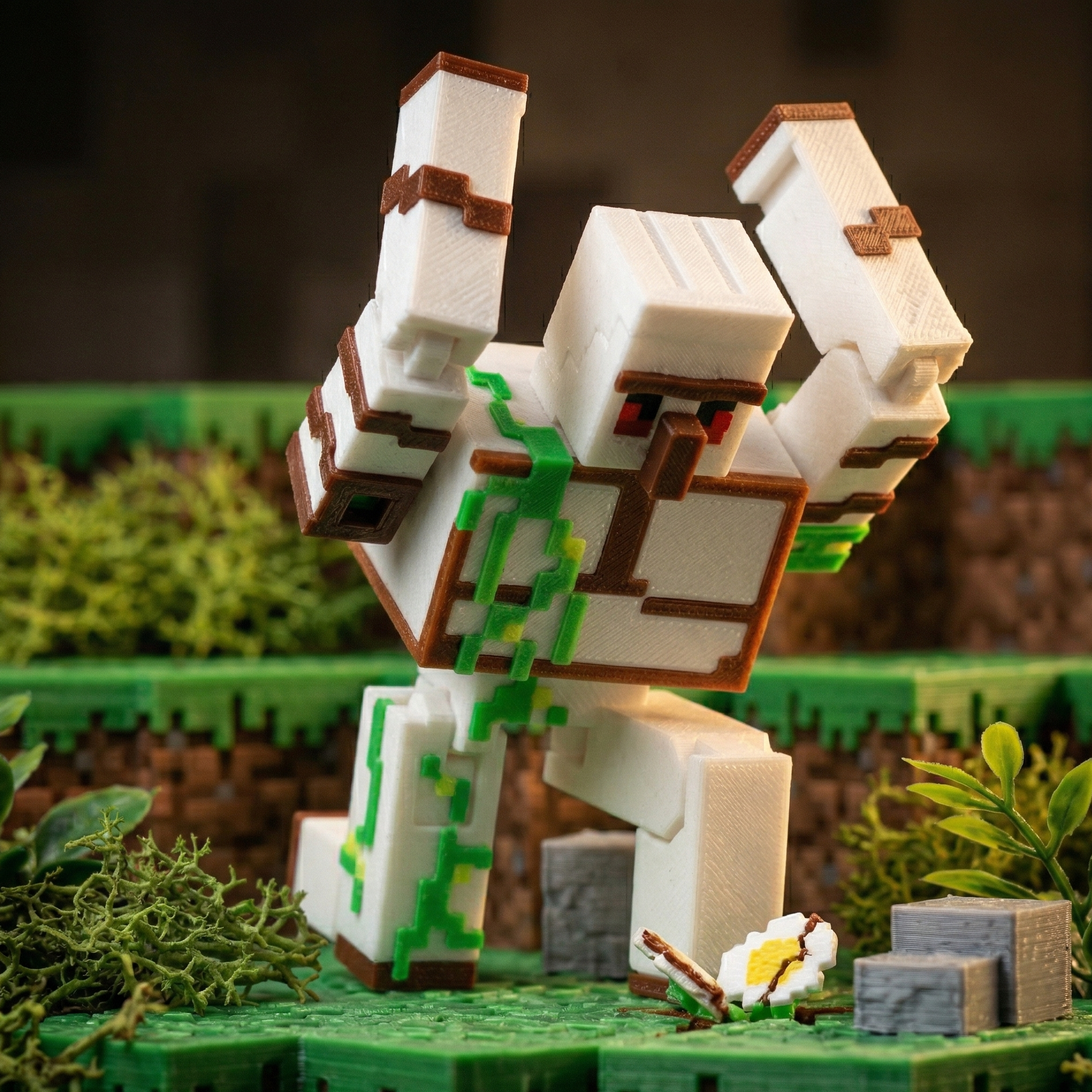 Voxel Iron Sentinel | 3D Printed Articulated Fidget Toy